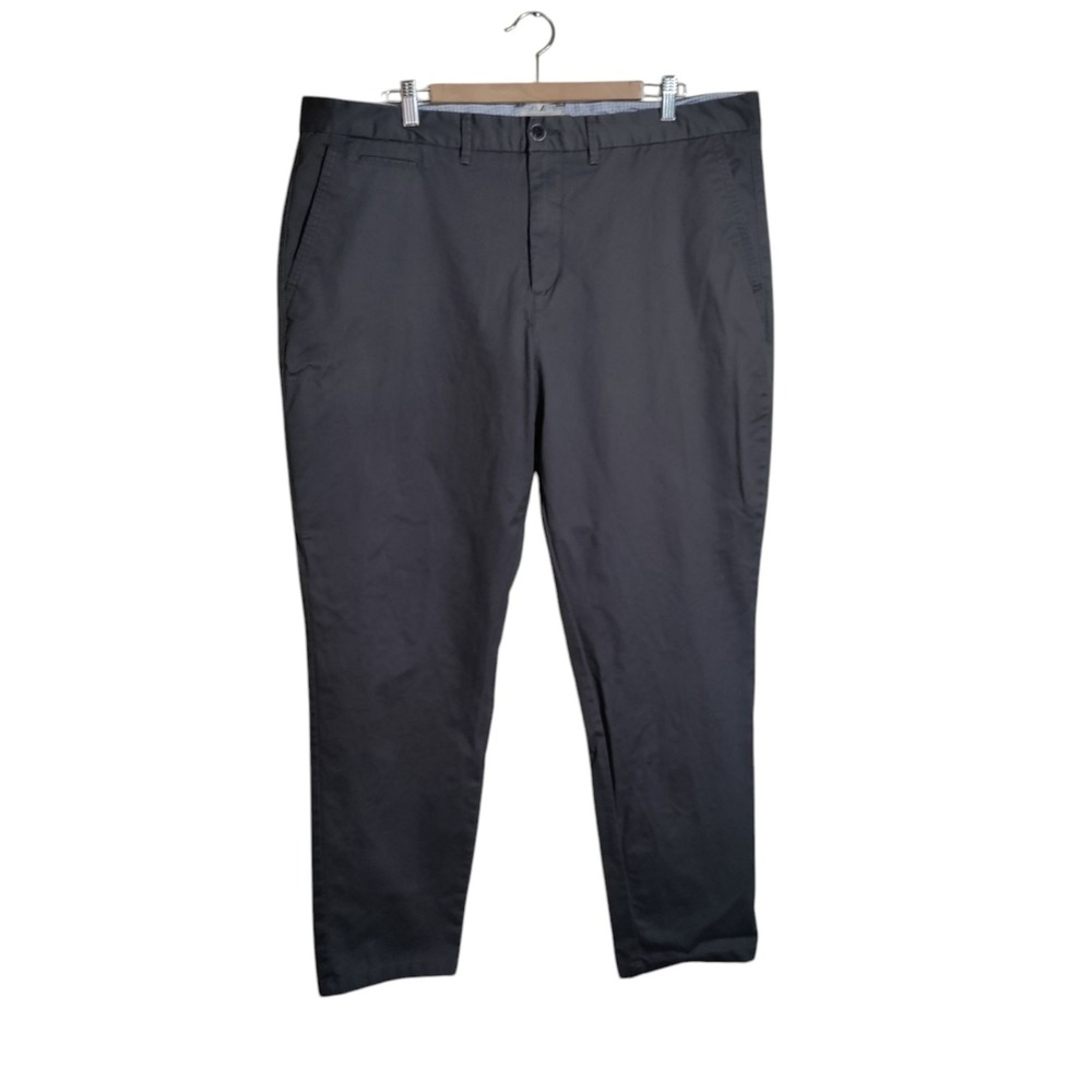 Perk Feel Good Chinos Mens 42x32 Slim Fit Stretch Cotton Twill Pants Gray
